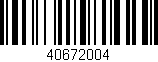 Código de barras (EAN, GTIN, SKU, ISBN): '40672004'