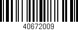 Código de barras (EAN, GTIN, SKU, ISBN): '40672009'