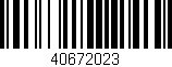 Código de barras (EAN, GTIN, SKU, ISBN): '40672023'