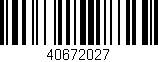 Código de barras (EAN, GTIN, SKU, ISBN): '40672027'
