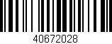 Código de barras (EAN, GTIN, SKU, ISBN): '40672028'