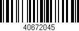 Código de barras (EAN, GTIN, SKU, ISBN): '40672045'