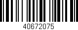 Código de barras (EAN, GTIN, SKU, ISBN): '40672075'