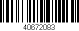 Código de barras (EAN, GTIN, SKU, ISBN): '40672083'