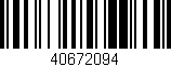 Código de barras (EAN, GTIN, SKU, ISBN): '40672094'