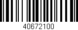 Código de barras (EAN, GTIN, SKU, ISBN): '40672100'