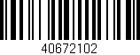 Código de barras (EAN, GTIN, SKU, ISBN): '40672102'