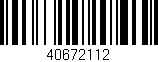 Código de barras (EAN, GTIN, SKU, ISBN): '40672112'