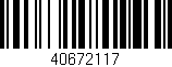 Código de barras (EAN, GTIN, SKU, ISBN): '40672117'