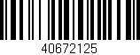Código de barras (EAN, GTIN, SKU, ISBN): '40672125'