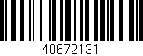 Código de barras (EAN, GTIN, SKU, ISBN): '40672131'