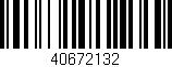 Código de barras (EAN, GTIN, SKU, ISBN): '40672132'