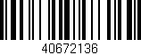 Código de barras (EAN, GTIN, SKU, ISBN): '40672136'