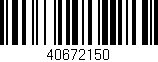 Código de barras (EAN, GTIN, SKU, ISBN): '40672150'