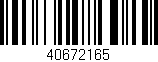 Código de barras (EAN, GTIN, SKU, ISBN): '40672165'