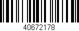 Código de barras (EAN, GTIN, SKU, ISBN): '40672178'