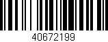 Código de barras (EAN, GTIN, SKU, ISBN): '40672199'