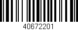 Código de barras (EAN, GTIN, SKU, ISBN): '40672201'
