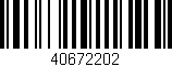 Código de barras (EAN, GTIN, SKU, ISBN): '40672202'