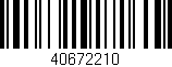 Código de barras (EAN, GTIN, SKU, ISBN): '40672210'