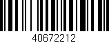 Código de barras (EAN, GTIN, SKU, ISBN): '40672212'
