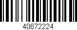 Código de barras (EAN, GTIN, SKU, ISBN): '40672224'