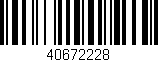 Código de barras (EAN, GTIN, SKU, ISBN): '40672228'