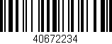 Código de barras (EAN, GTIN, SKU, ISBN): '40672234'