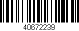 Código de barras (EAN, GTIN, SKU, ISBN): '40672239'