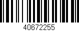 Código de barras (EAN, GTIN, SKU, ISBN): '40672255'