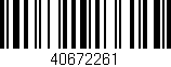 Código de barras (EAN, GTIN, SKU, ISBN): '40672261'