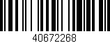 Código de barras (EAN, GTIN, SKU, ISBN): '40672268'