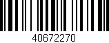 Código de barras (EAN, GTIN, SKU, ISBN): '40672270'