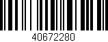 Código de barras (EAN, GTIN, SKU, ISBN): '40672280'