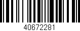 Código de barras (EAN, GTIN, SKU, ISBN): '40672281'