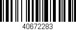 Código de barras (EAN, GTIN, SKU, ISBN): '40672283'