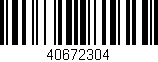 Código de barras (EAN, GTIN, SKU, ISBN): '40672304'