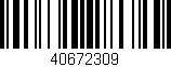 Código de barras (EAN, GTIN, SKU, ISBN): '40672309'