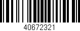 Código de barras (EAN, GTIN, SKU, ISBN): '40672321'