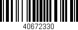 Código de barras (EAN, GTIN, SKU, ISBN): '40672330'