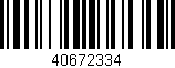 Código de barras (EAN, GTIN, SKU, ISBN): '40672334'