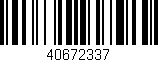 Código de barras (EAN, GTIN, SKU, ISBN): '40672337'