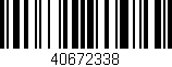 Código de barras (EAN, GTIN, SKU, ISBN): '40672338'