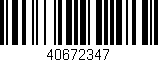 Código de barras (EAN, GTIN, SKU, ISBN): '40672347'