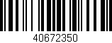 Código de barras (EAN, GTIN, SKU, ISBN): '40672350'