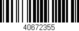 Código de barras (EAN, GTIN, SKU, ISBN): '40672355'
