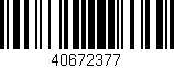 Código de barras (EAN, GTIN, SKU, ISBN): '40672377'