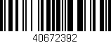 Código de barras (EAN, GTIN, SKU, ISBN): '40672392'