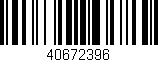 Código de barras (EAN, GTIN, SKU, ISBN): '40672396'