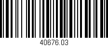 Código de barras (EAN, GTIN, SKU, ISBN): '40676.03'